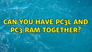 Can you have PC3L and PC3 RAM together [upl. by Sinnej]