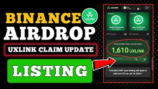 How to Sell UXLINK NFT in binance  uxlink withdrawal process  uxlink listing on binance [upl. by Marienthal]