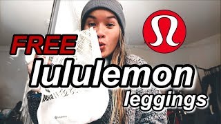 HOW I GOT FREE LULULEMON LEGGINGS HACK VLOGMAS DAY 9 [upl. by Mcnutt]