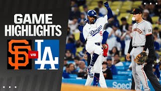 Giants vs Dodgers Game Highlights 4224  MLB Highlights [upl. by Gamaliel515]