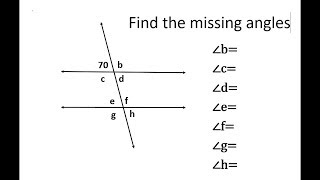 Finding Missing Angles Parallel Lines and Transversal Ex [upl. by Caleb]