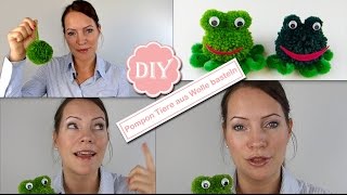 Pompon Tiere basteln  Basteln mit Kindern  DIY [upl. by Etak]