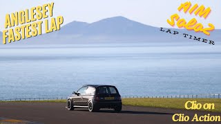 Anglesey Fastest Lap Clio 172  big send at the end [upl. by Erdeid]