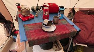 Winter Camping Cabelas Big Horn III 4 Season Tent Set Up and Interior Tour [upl. by Bridie928]