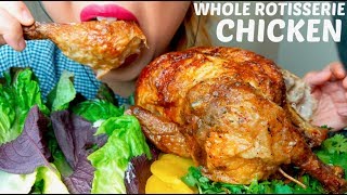 BIG BITES ASMR WHOLE ROTISSERIE CHICKEN 먹방 SAVAGE Eating Sounds No Talking suellASMR [upl. by Dyrraj]