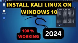 How To Install Kali Linux On Windows 10  Kali Linux 2024 [upl. by Peddada]