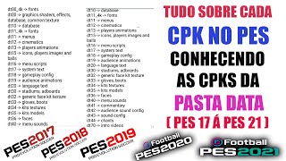 PES 2021  APRENDA TUDO SOBRE CADA CPK NO PES  CONHECENDO AS CPKS DA PASTA DATA  PES 17 Á PES 21 [upl. by Ahsiryt]