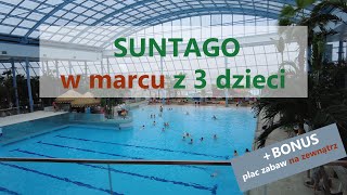 SUNTAGO z dziećmi🌊Odwiedzamy park wodny z palmami🌴w Polsce zimą❄️i latem☀️ Czy woda jest ciepła 🏊 [upl. by Yrevi234]