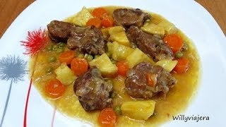 GUISADO DE TERNERA🍲🐄 CON PATATAS FRITAS [upl. by Rexanne993]