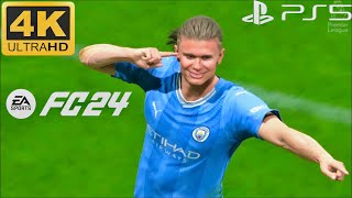 EA FC 24 Erling Haaland Last Minute Goal Celebration [upl. by Grussing]