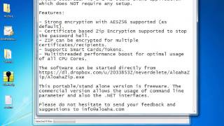 Create certificate encrypted zip file with Aloaha securely encrypted ZIP [upl. by Pinkerton]
