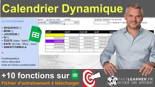 💥SHEETS💥 Elaborer un calendrier dans Google Sheets avec 10 fonctions cas dusage [upl. by Osrick]