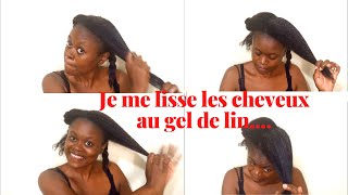 JESSAIE DE ME LISSER LES CHEVEUX NATURELLEMENT [upl. by Ahtelahs]