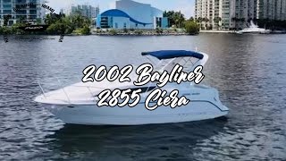 2002 BAYLINER 2855 CIERA W MERCRUISER 350 MAG 57L 544 HRSAVENTURAFL [upl. by Agueda684]